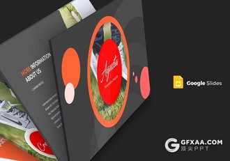 30页5种配色扁平化商务风格Google Slides模板 - 顶尖PPT