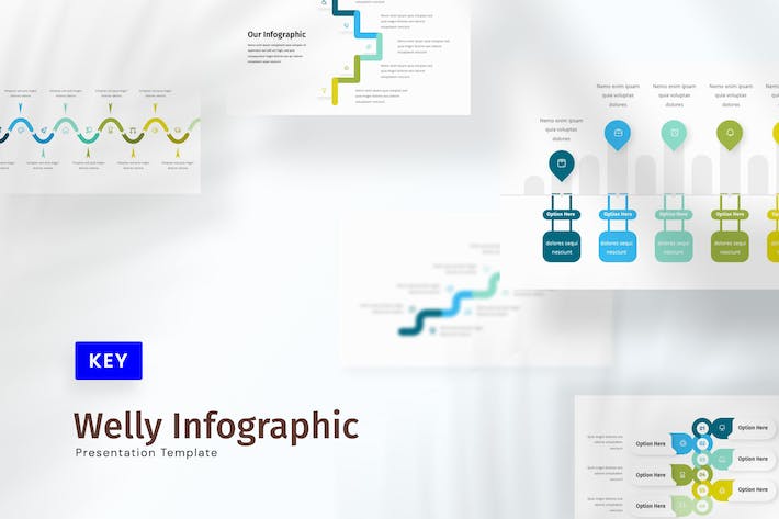 要点信息展示图形keynote模板 - 顶尖PPT