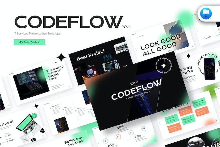 IT服务行业业务展示Keynote模板 - 顶尖PPT