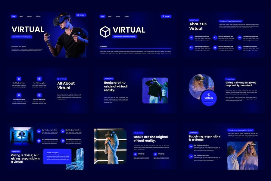 虚拟创意讲述展示设计创新PPT模板 - 顶尖PPT