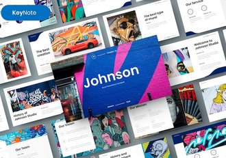 创意艺术图片展示产品展示keynote模板 - 顶尖PPT