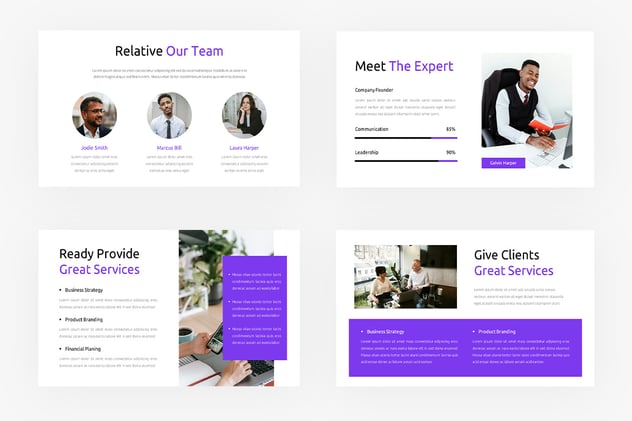 相对企业商业演示PPT模板 - 顶尖PPT