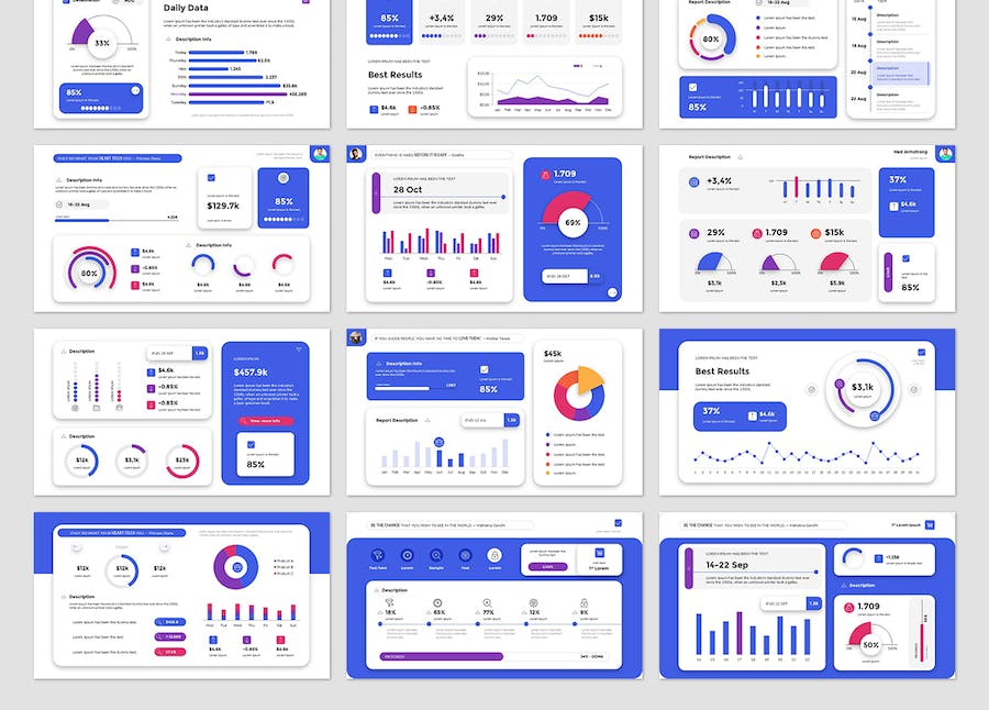 用户界面套件组件展示PPT模板 - 顶尖PPT