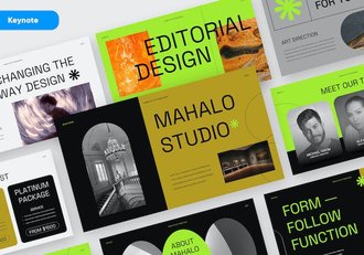 创意设计作品展示讲述Keynote模板 - 顶尖PPT