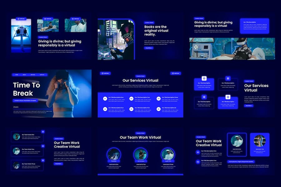 虚拟创意讲述展示设计创新PPT模板 - 顶尖PPT