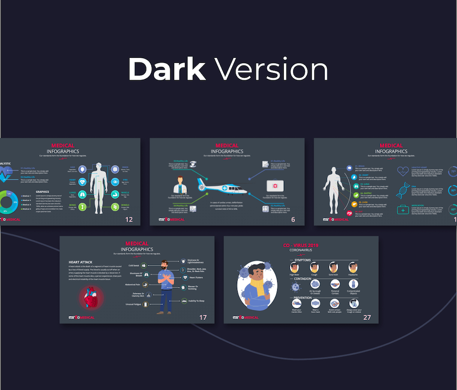 耳科医学图形插画信息展示PPT模板 - 顶尖PPT