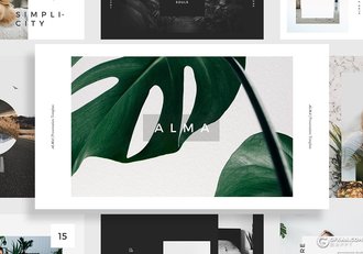 50多页简约文艺风格keynote模板 - 顶尖PPT