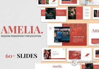 68页扁平化文艺风格PPT模板 - 顶尖PPT