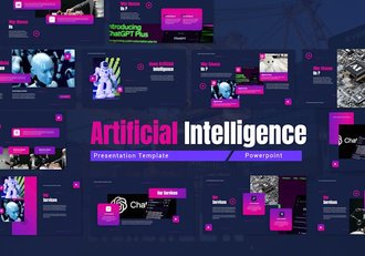 AI人工智能公司介绍PPT模板 - 顶尖PPT