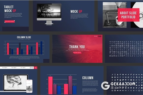 50页个人求职简历介绍作品展示keynote模板 - 顶尖PPT