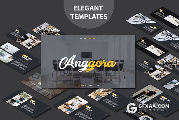 53页黑色极致简约PPT模板 - 顶尖PPT