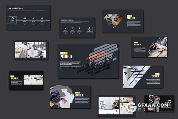 53页黑色极致简约PPT模板 - 顶尖PPT