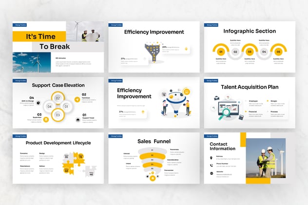 风力发电可再生能源概览PPT模板 - 顶尖PPT