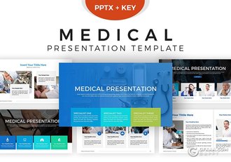 30页医学研究医生护士工作总结keynote模板 - 顶尖PPT