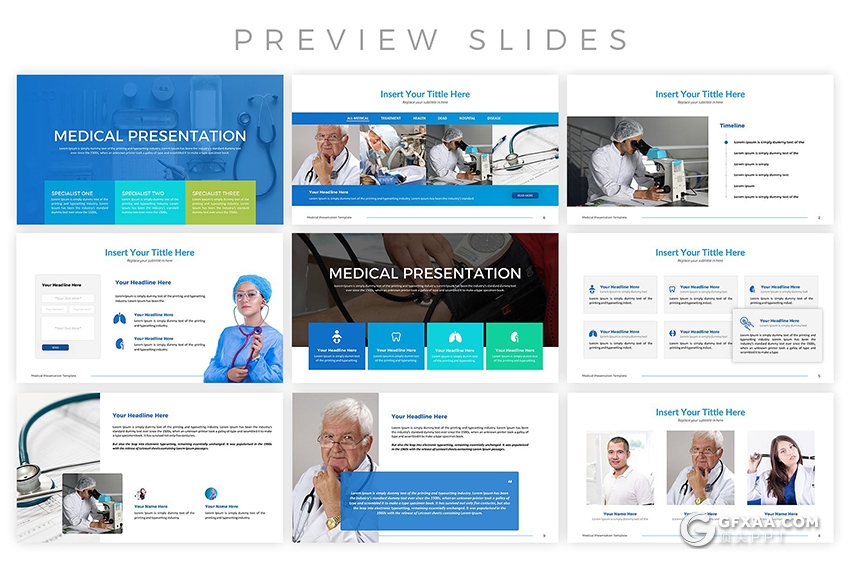 30页医学研究医生护士工作总结PPT模板 - 顶尖PPT