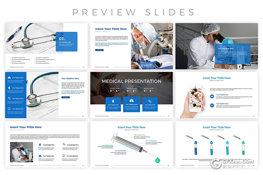30页医学研究医生护士工作总结PPT模板 - 顶尖PPT