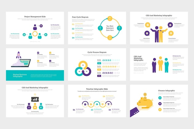 商务信息图形keynote模板 - 顶尖PPT