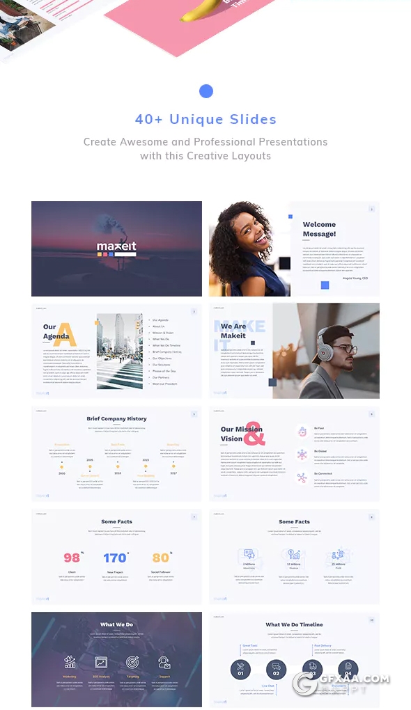 41页欧美简约商务风格PPT模板 - 顶尖PPT