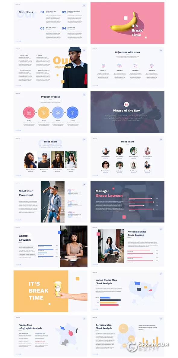 41页欧美简约商务风格PPT模板 - 顶尖PPT