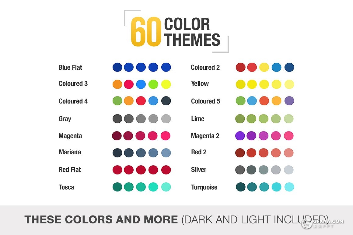 60页精美设计创意图形图表PPT模板 - 顶尖PPT