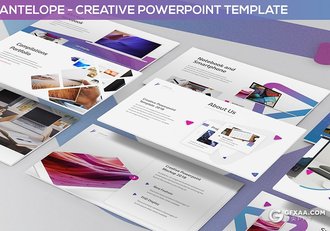 30页创意三角形商务通用PPT模板 6种主题配色 - 顶尖PPT