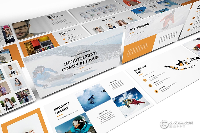 60页户外运动产品介绍展示PPT模板 - 顶尖PPT