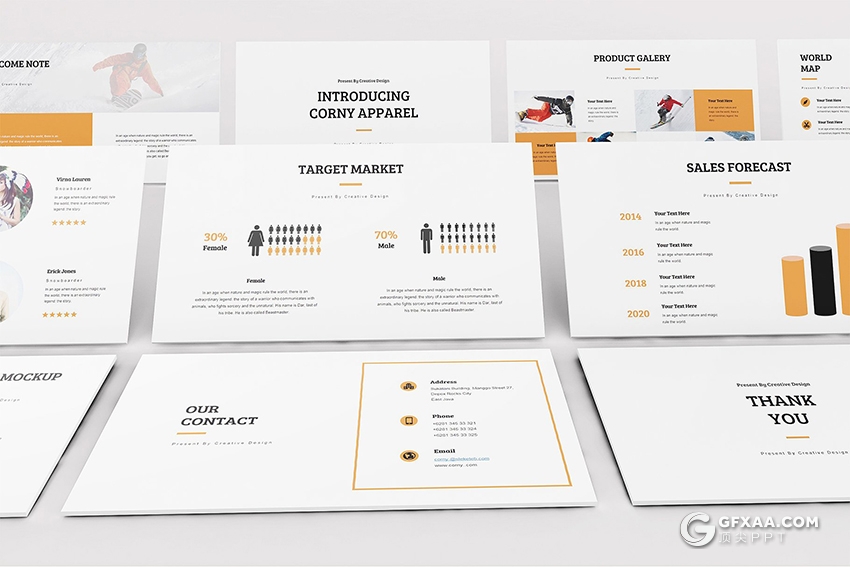 60页户外运动产品介绍展示PPT模板 - 顶尖PPT