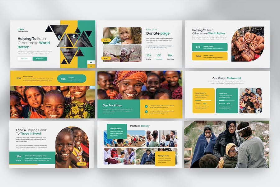 公益慈善项目介绍宣传PPT模板 - 顶尖PPT