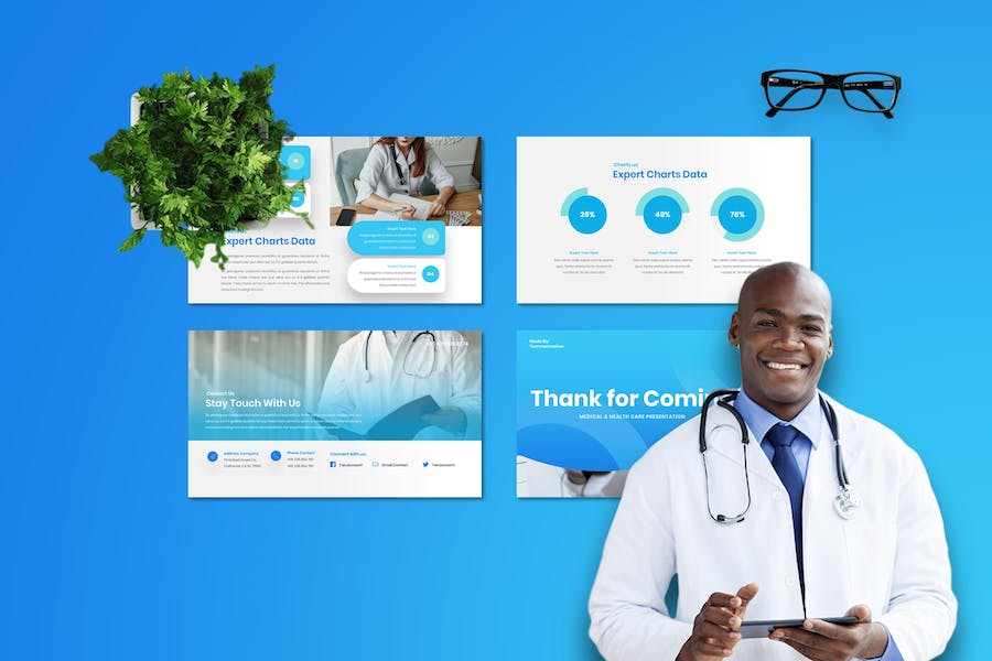 生活护理医疗保健健康宣传Keynote模板 - 顶尖PPT