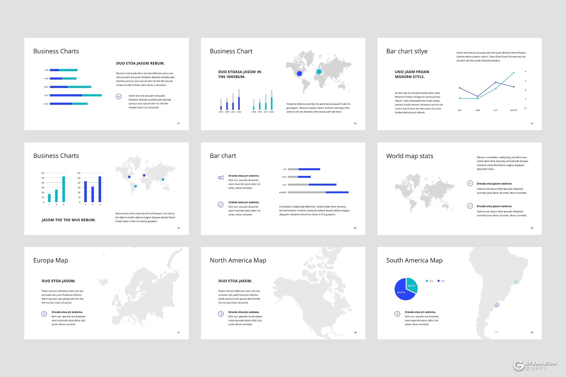 119页欧美商务多用途Google Slides模板 - 顶尖PPT