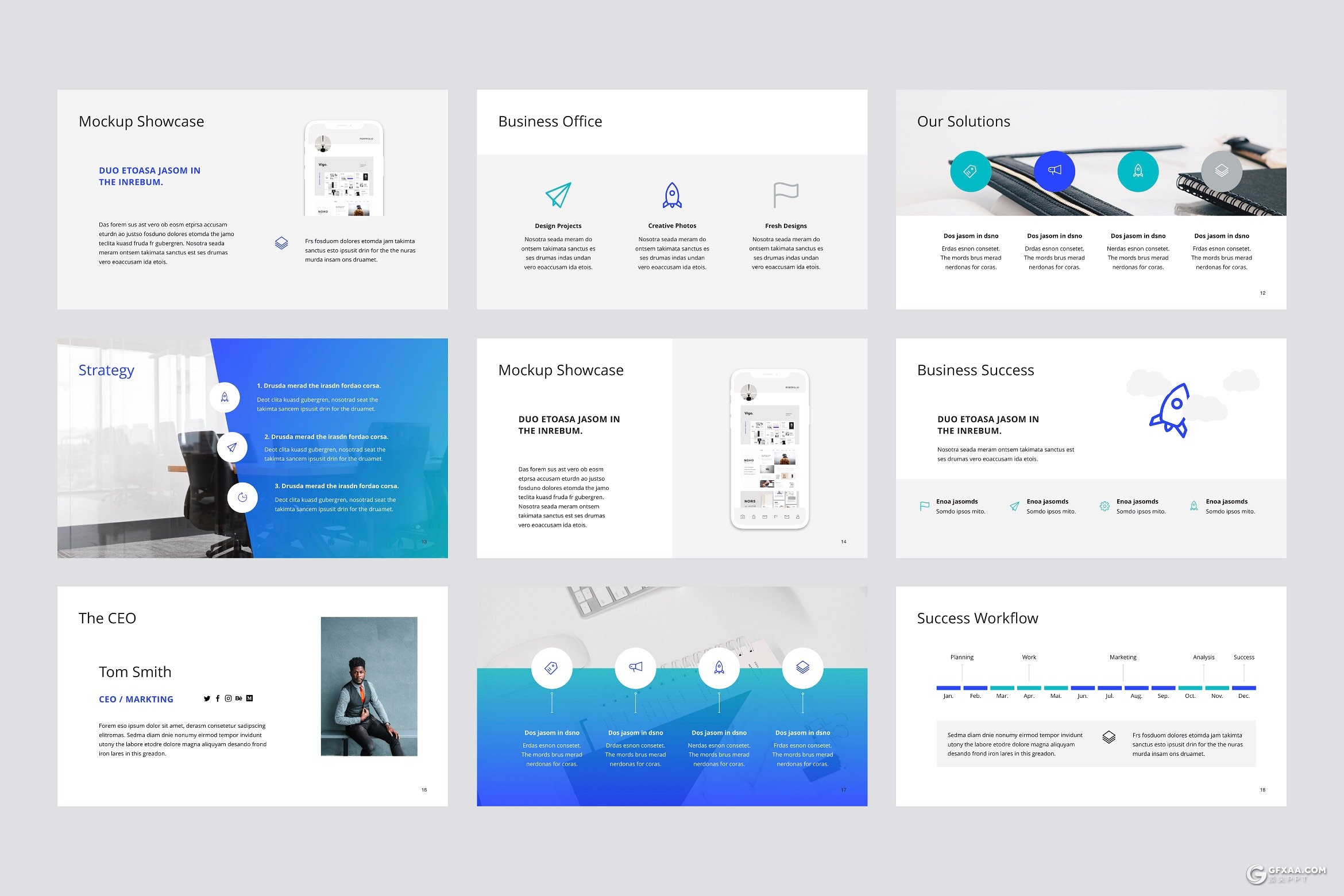 119页欧美商务多用途Google Slides模板 - 顶尖PPT