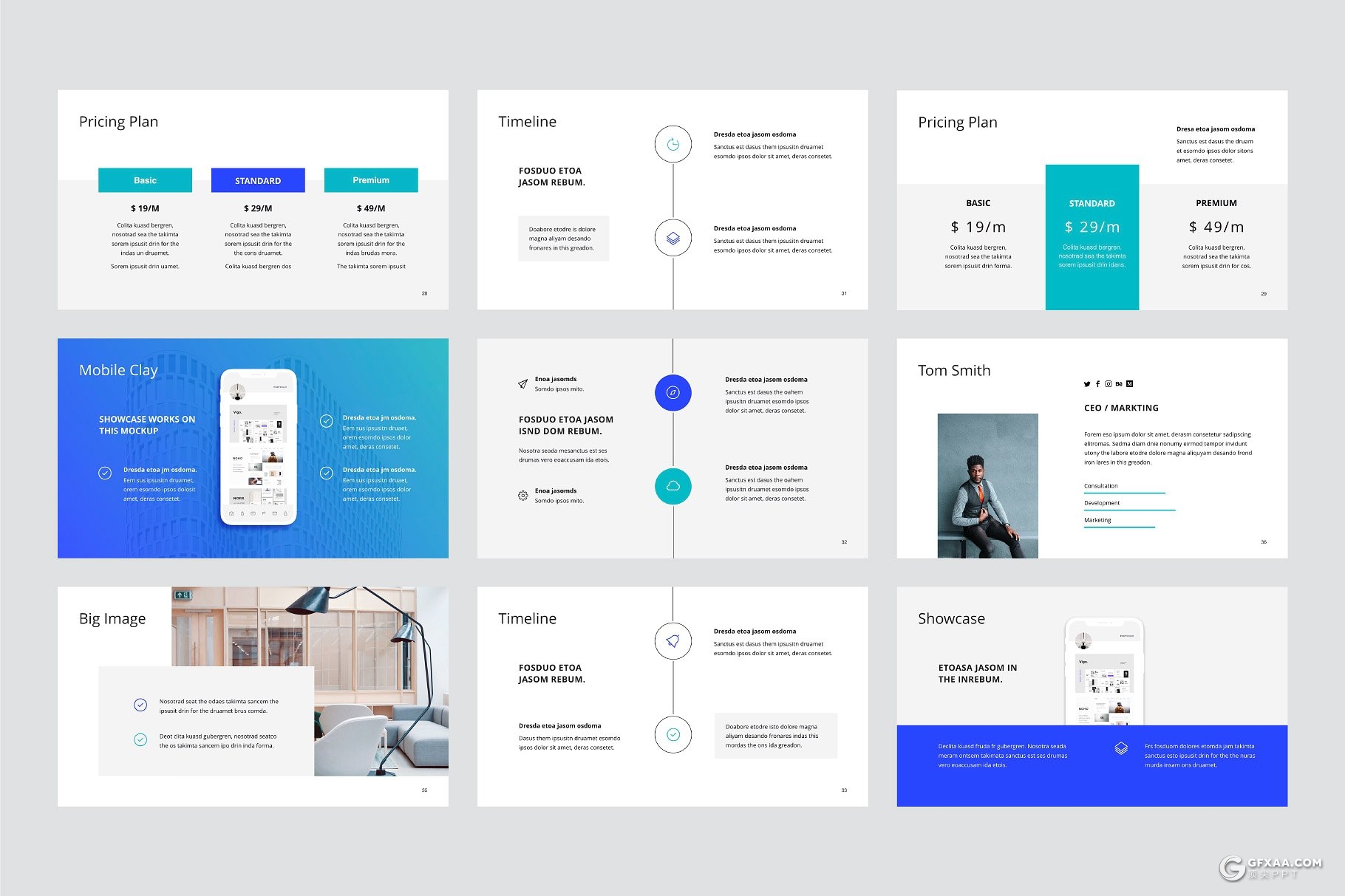 119页欧美商务多用途Google Slides模板 - 顶尖PPT