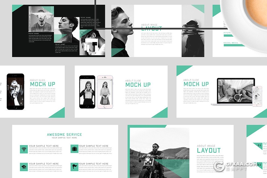 50页简约大气摄影图片展示PPT模板 - 顶尖PPT