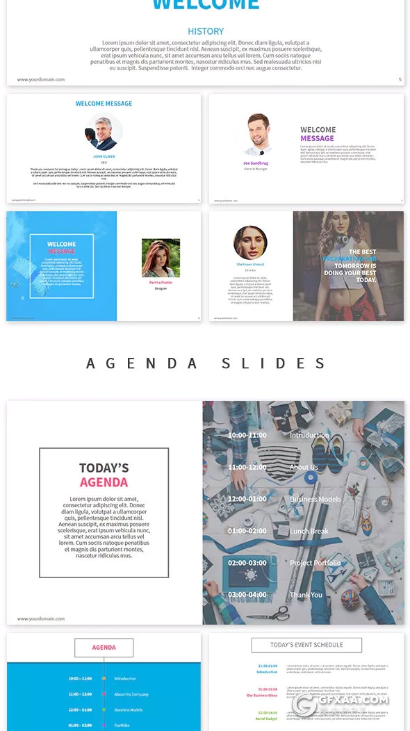 182页炫彩商务多用途PPT模板 - 顶尖PPT