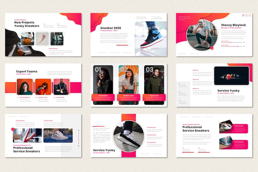 创意潮流服装品牌PPT模板 - 顶尖PPT