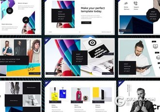 104页简约时尚摄影模特展示多用途PPT模板 - 顶尖PPT