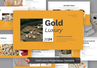 黄金首饰奢饰品展示介绍PPT模板 - 顶尖PPT