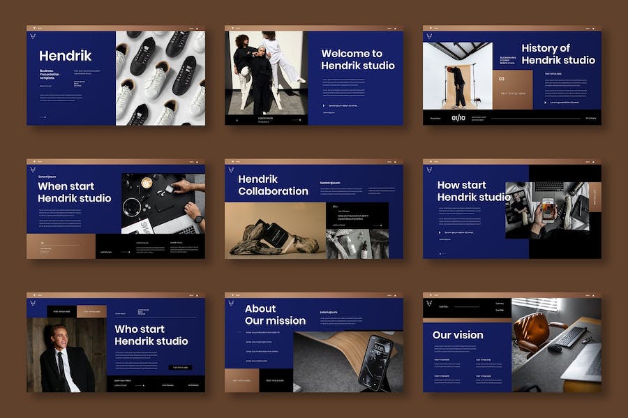 商业品牌创意展示方案PPT模板 - 顶尖PPT