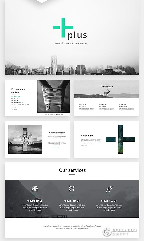 77页欧美高逼格多用途商务PPT模板 - 顶尖PPT