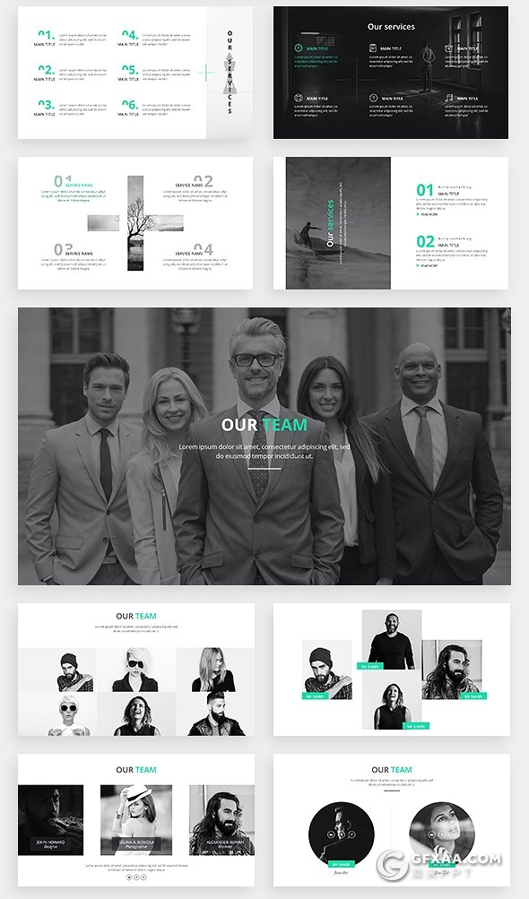 77页欧美高逼格多用途商务PPT模板 - 顶尖PPT