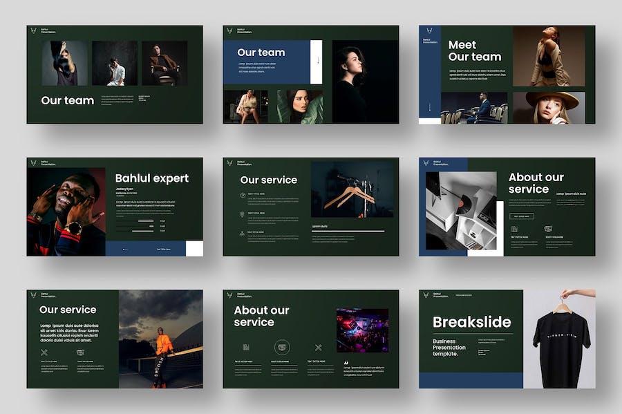 时尚潮流服装设计展示keynote模板 - 顶尖PPT