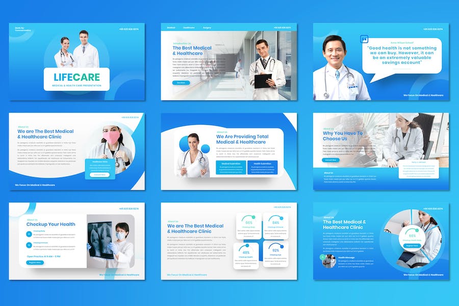 生活护理医疗保健健康宣传Keynote模板 - 顶尖PPT