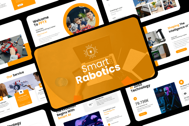 机器人人工智能AI科技PPT模板 - 顶尖PPT