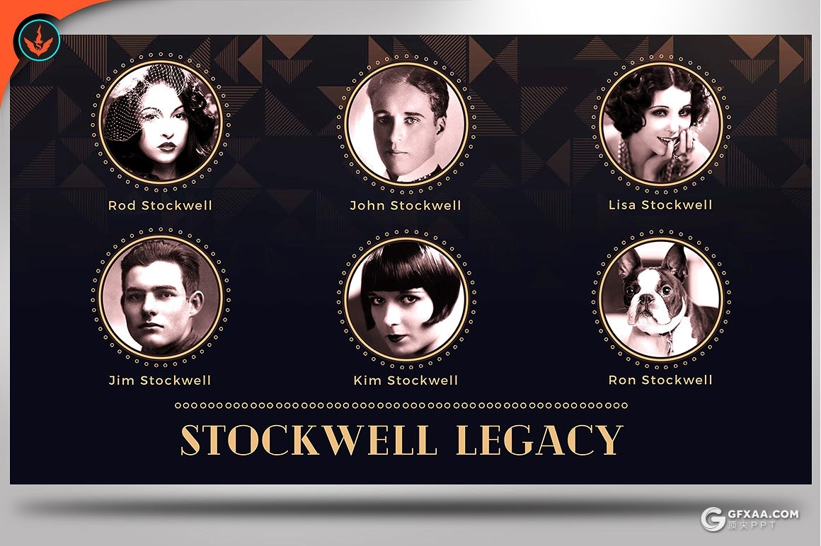 高贵典雅艺术家人物介绍展示PPT模板 - 顶尖PPT