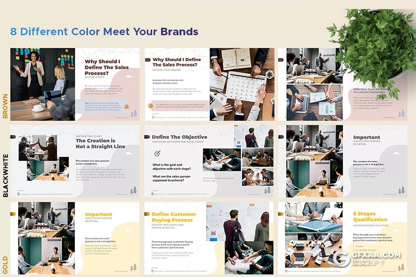 64页高端商务风格B2B市场营销Google Slide模板 - 顶尖PPT