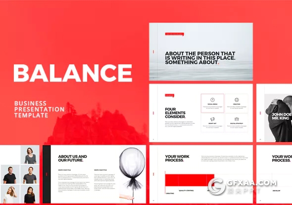 145页扁平化简约大标题展示keynote模板 - 顶尖PPT