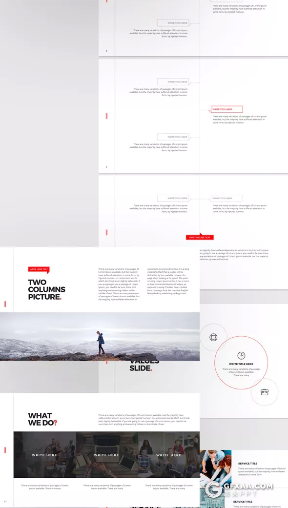 145页扁平化简约大标题展示keynote模板 - 顶尖PPT