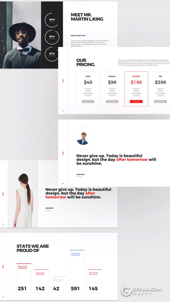 145页扁平化简约大标题展示keynote模板 - 顶尖PPT