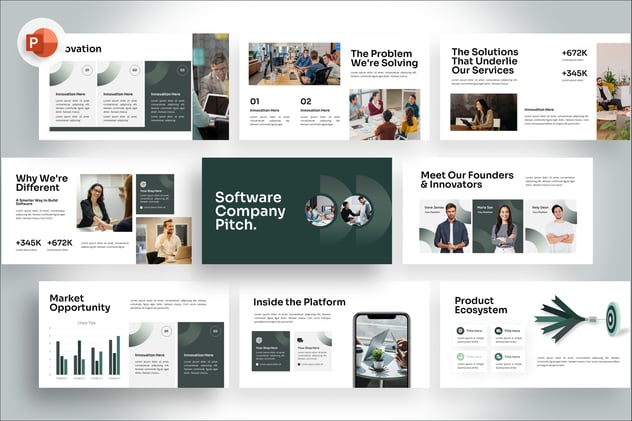 软件公司推介PPT模板 - 顶尖PPT