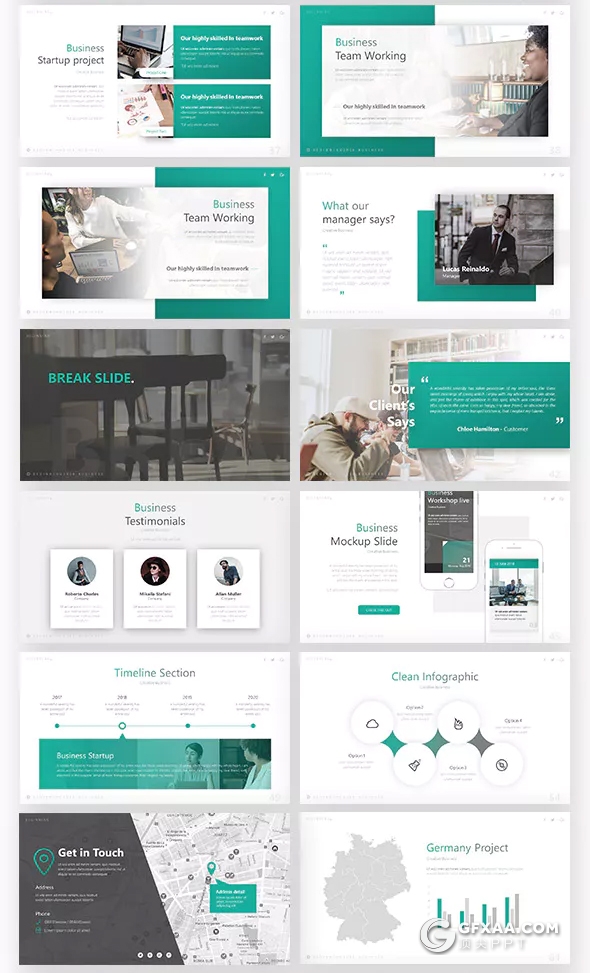 63页高逼格商务多用途ppt模板 10种主题配色 - 顶尖PPT